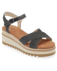 TOMS - Platform Wedge Sandals - Lyst