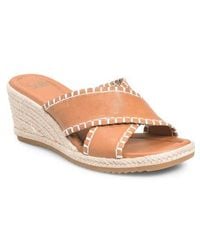 Söfft - Indie Espadrille Platform Wedge Slide Sandal - Lyst
