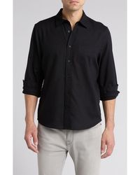 14th & Union - Solid Linen Blend Button-Up Shirt - Lyst