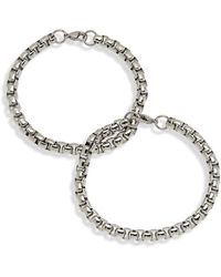 Nordstrom - Set Of 2 Box Chain Bracelets - Lyst