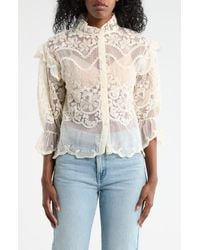 Forgotten Grace - Victorian Lace Button-Up Shirt - Lyst
