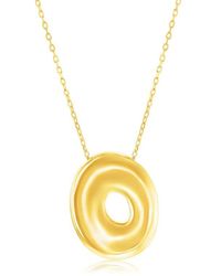 Simona - Bubble Initial Pendant Necklace - Lyst