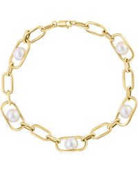 Effy - 14k Gold Freshwater Pearl Chain Bracelet - Lyst