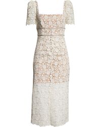 Self-Portrait Synthetic Midi Dress in 