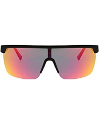 Hurley - 63mm Semi Rim Shield Polarized Sunglasses - Lyst