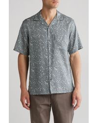 Theory - Noll Floral Short Sleeve Button-up Camp Shirt - Lyst