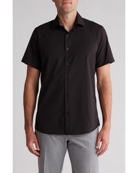 Tom Baine - Slim Fit Performance Short Sleeve Button-Up Shirt - Lyst