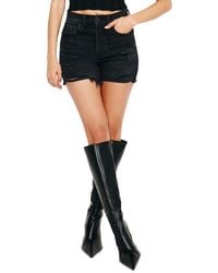 GOOD AMERICAN - Bombshell Distressed Denim Shorts - Lyst