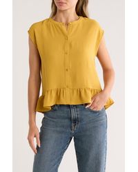Bobeau - Airflow Sleeveless Button-Up Top - Lyst
