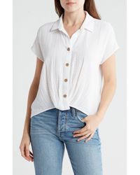 Beach Lunch Lounge - Front Tuck Front Button Gauze Shirt - Lyst