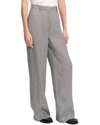 Theory - B.Mel Houndstooth Check Linen Blend Pants - Lyst