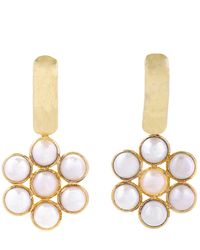 Saachi - Floral Freshwater Pearl Drop Earrings - Lyst