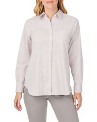 Foxcroft - Stripe Boyfriend Button-up Shirt - Lyst