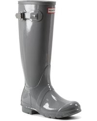 HUNTER - Refined Tall Gloss Waterproof Rain Boot - Lyst
