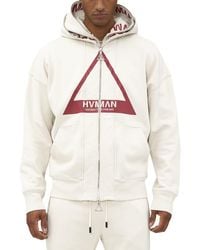 HVMAN - Double Hood Triangle Logo Zip Hoodie - Lyst