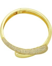Panacea - Pavé Crystal Hinged Bypass Bracelet - Lyst
