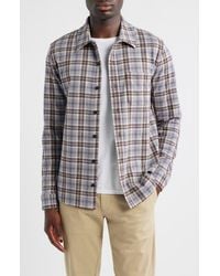 Vince - Plaid Knit Shirt Jacket - Lyst