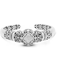 DEVATA - Sterling Silver Bali Filigree Cuff Bracelet - Lyst