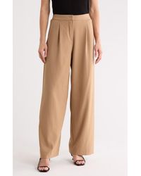 Max Studio - Woven Pleat Front Trousers - Lyst