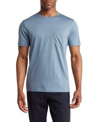 Theory - Precise Crewneck Cotton Pocket Tee - Lyst