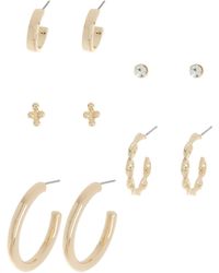Melrose and Market - Set Of 6 Assorted Stud & Hoop Earrings - Lyst