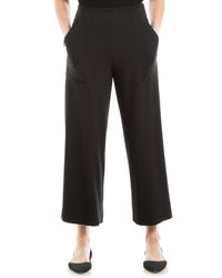 Max Studio - Ponte Crop Wide Leg Pull-On Pants - Lyst