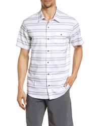 Travis Mathew - Aiden Stripe Short Sleeve Button-Up Shirt - Lyst