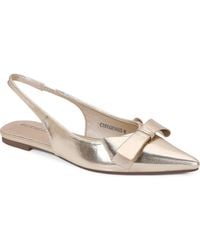 BERNESS - Cinnamon Bow Slingback Flat - Lyst