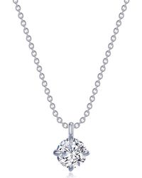 Lafonn - Claw Simulated Diamond Solitaire Pendant Necklace - Lyst