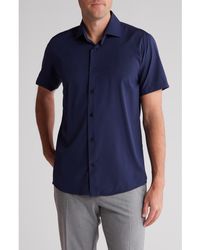 Tom Baine - Slim Fit Performance Short Sleeve Button-Up Shirt - Lyst