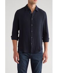 Joe's Jeans - Theo Textured Cotton Button-up Shirt - Lyst