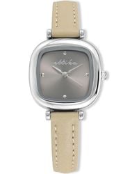 Ettika - Rounded Quartz Leather Strap Watch, 26Mm - Lyst