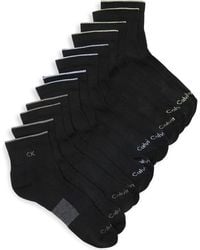 Calvin Klein - 6-Pack Cushioned Quarter Length Socks - Lyst