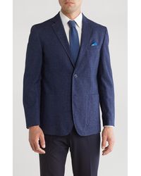 Vince Camuto - Clere Navy Solid Notch Lapel Sport Coat - Lyst