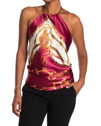 La Fiorentina - Signature Chain Print Satin Woven Scarf - Lyst
