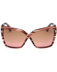 Tom Ford - Fiore 63Mm Oversize Gradient Butterfly Sunglasses - Lyst
