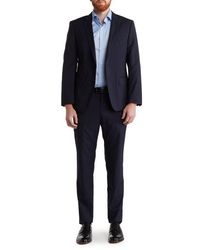 BOSS - Huge Genius Solid Two Button Notch Lapel Wool Suit - Lyst