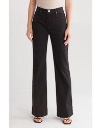 FRAME - The Slim Stacked Wide Leg Jeans - Lyst