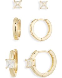 Nordstrom Rack - Set Of 3 Stud & Hoop Earrings - Lyst