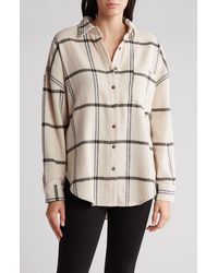 Blu Pepper - Grid Plaid Cotton Shirt Jacket - Lyst