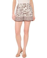 Halogen® - Floral Cotton Pull-On Shorts - Lyst