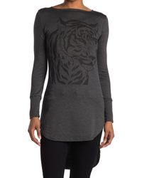 Go Couture - Graphic Boat Neck Top - Lyst