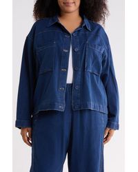 Max Studio - Long Sleeve Denim Jacket - Lyst