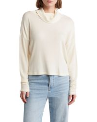 Bobeau - Ribbed Crop Pullover Sweater - Lyst
