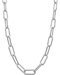 Adornia - 14K Plated Water Resistant Paper Clip Chain Necklace - Lyst