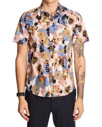 Paisley & Gray - Sawyer Trim Fit Floral Short Sleeve Button-Up Shirt - Lyst