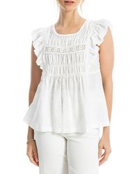 Max Studio - Ruffle Cap Sleeve Babydoll Top - Lyst