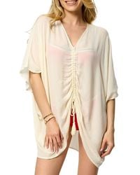 Saachi - Ruched Tie Front Topper - Lyst