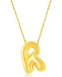 Simona - Bubble Initial Pendant Necklace - Lyst