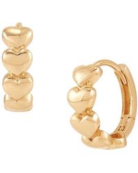 Frankie & Zoe - 14K Huggie Hoop Earrings - Lyst